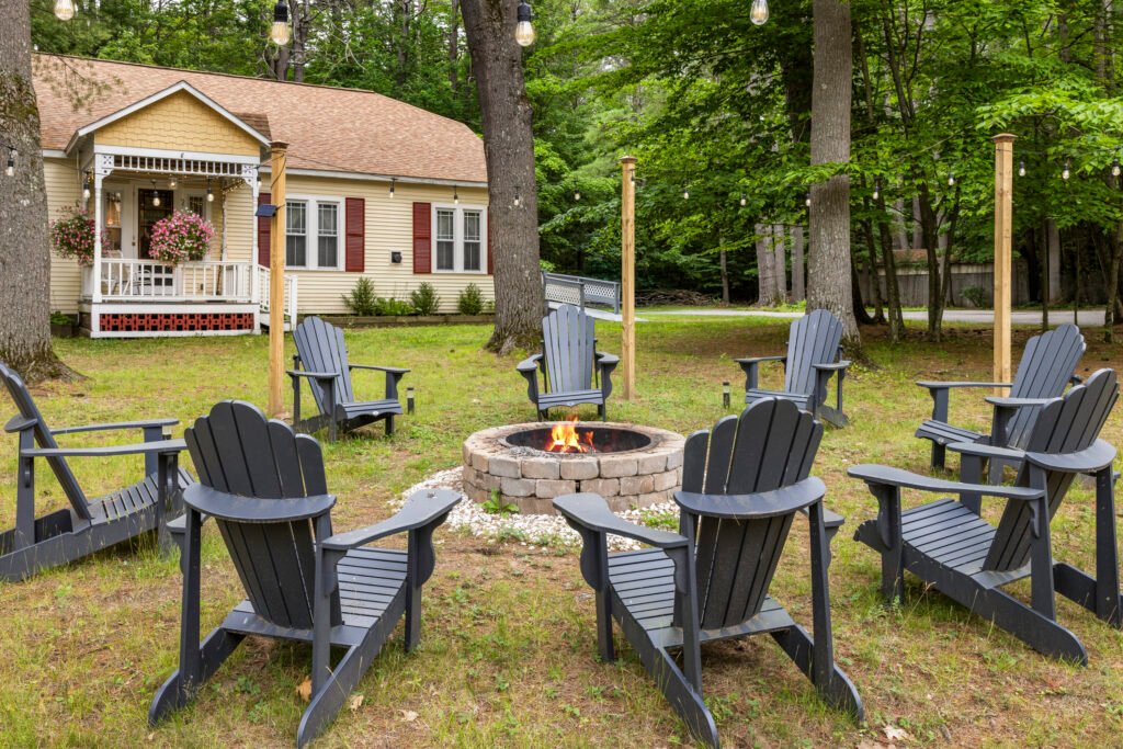 Carriage house and fire pit